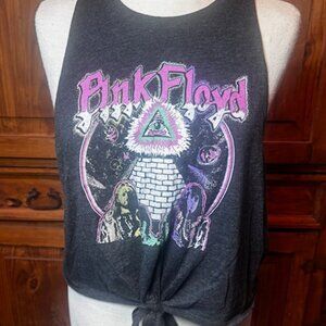 Pink Floyd Graphic Tie-Front Tank Top | Racerback | XL